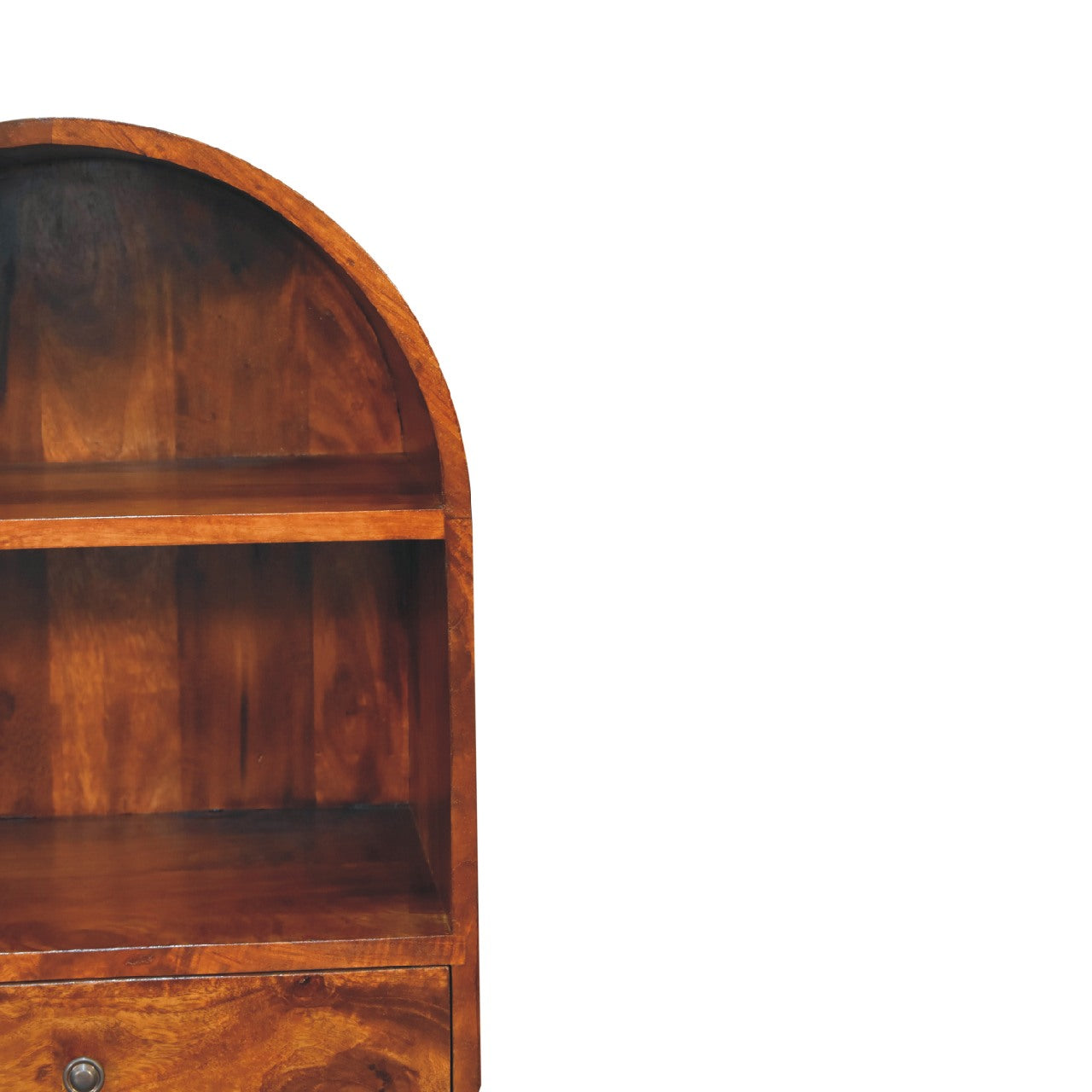 Round Chestnut Display Cabinet