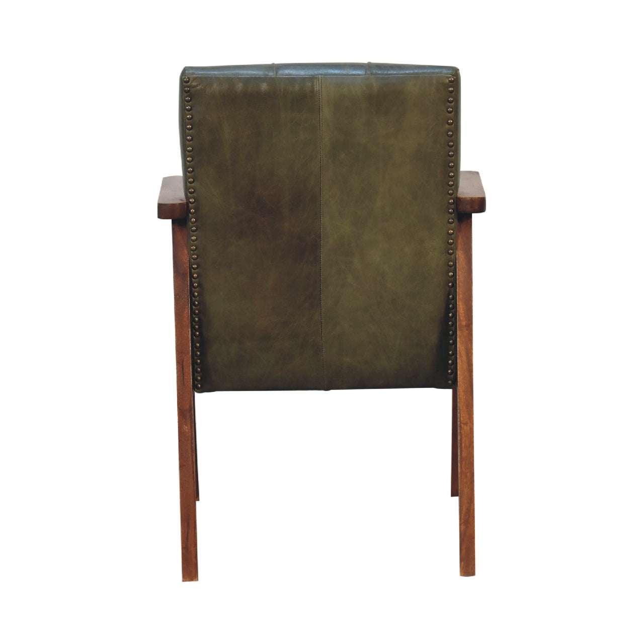 Olive Buffalo Leather Chair