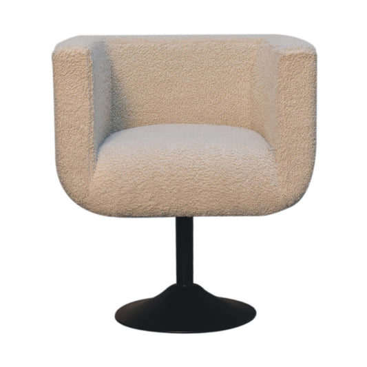 cream-boucle-swivel-chair-1at Willow and Wine!