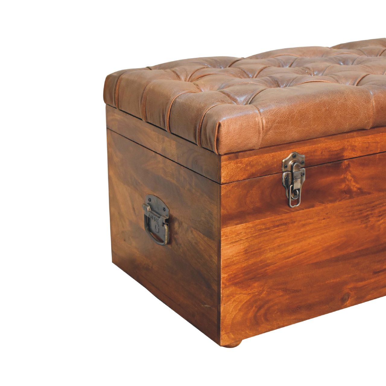 Buffalo Hide Chestnut Storage Trunk