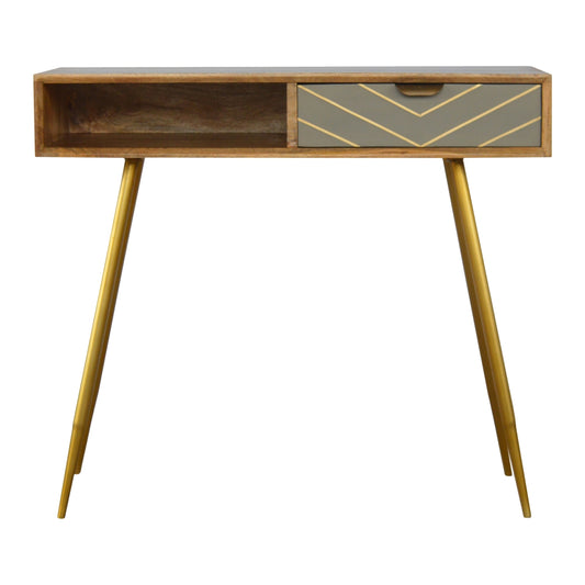 Cement Brass Writing Desk