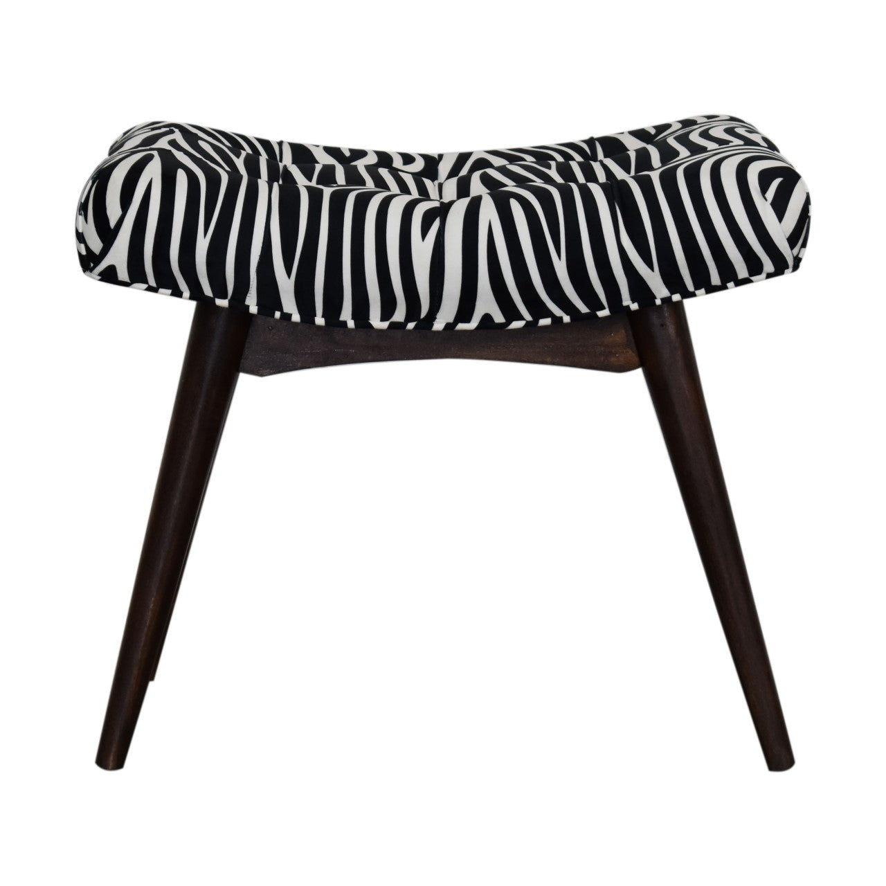 zebra-print-curved-benchat Willow and Wine!