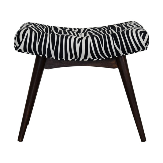 zebra-print-curved-benchat Willow and Wine!