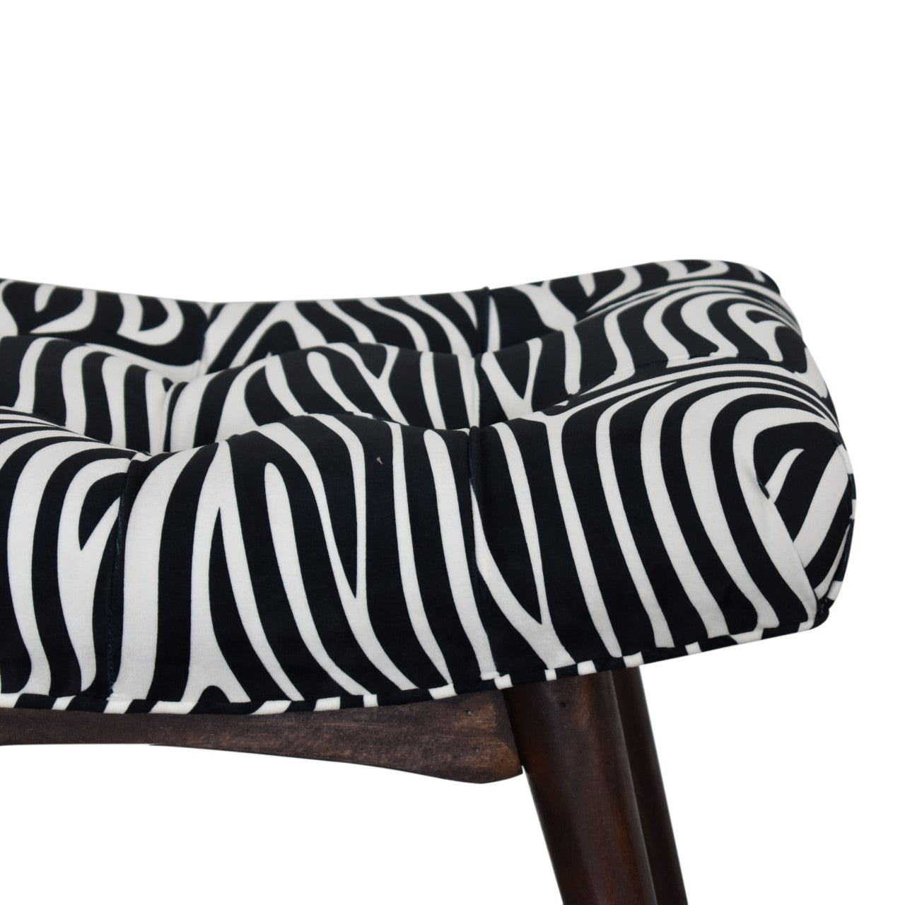 zebra-print-curved-benchat Willow and Wine!