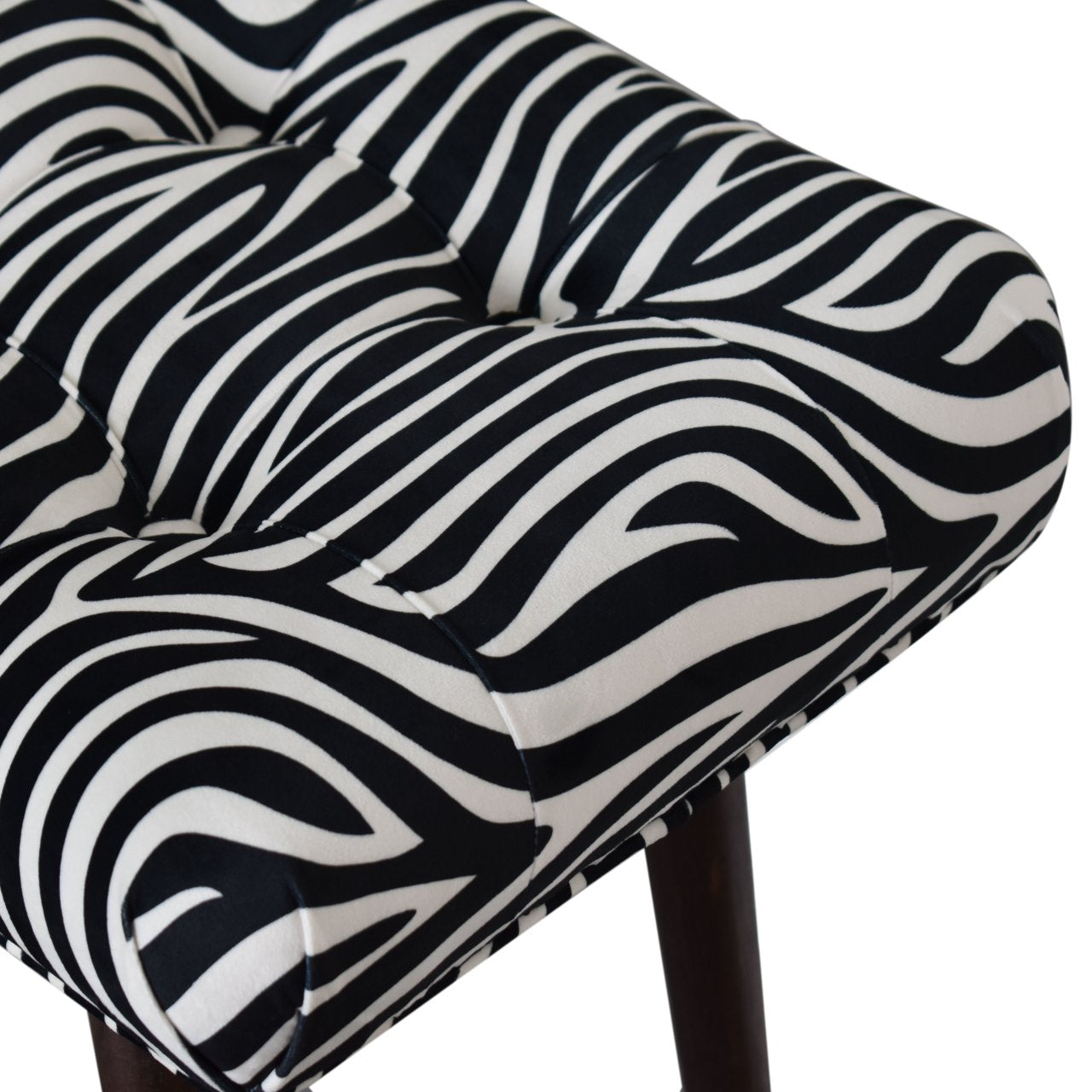 zebra-print-curved-benchat Willow and Wine!