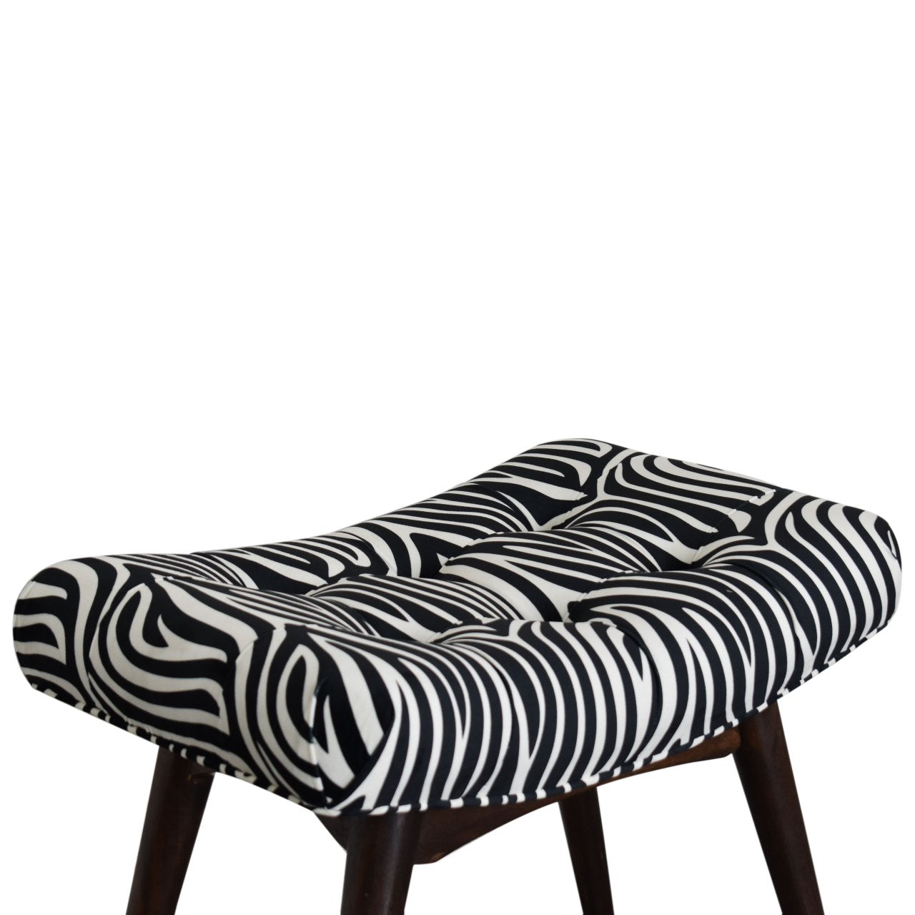 zebra-print-curved-benchat Willow and Wine!