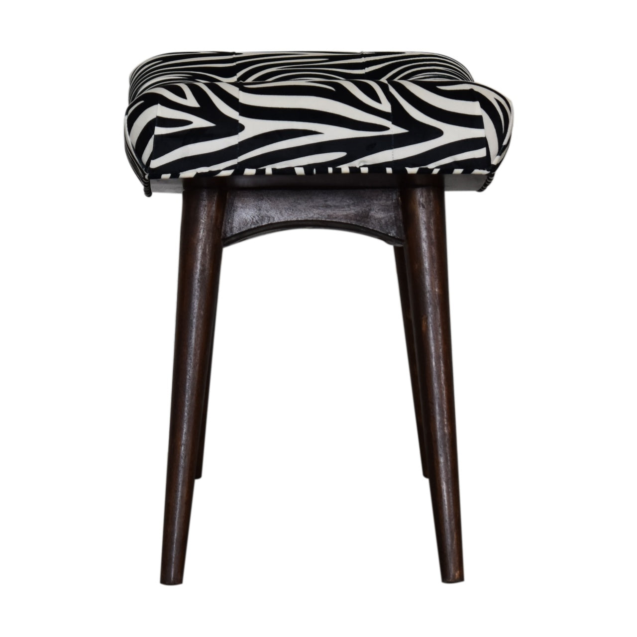 zebra-print-curved-benchat Willow and Wine!