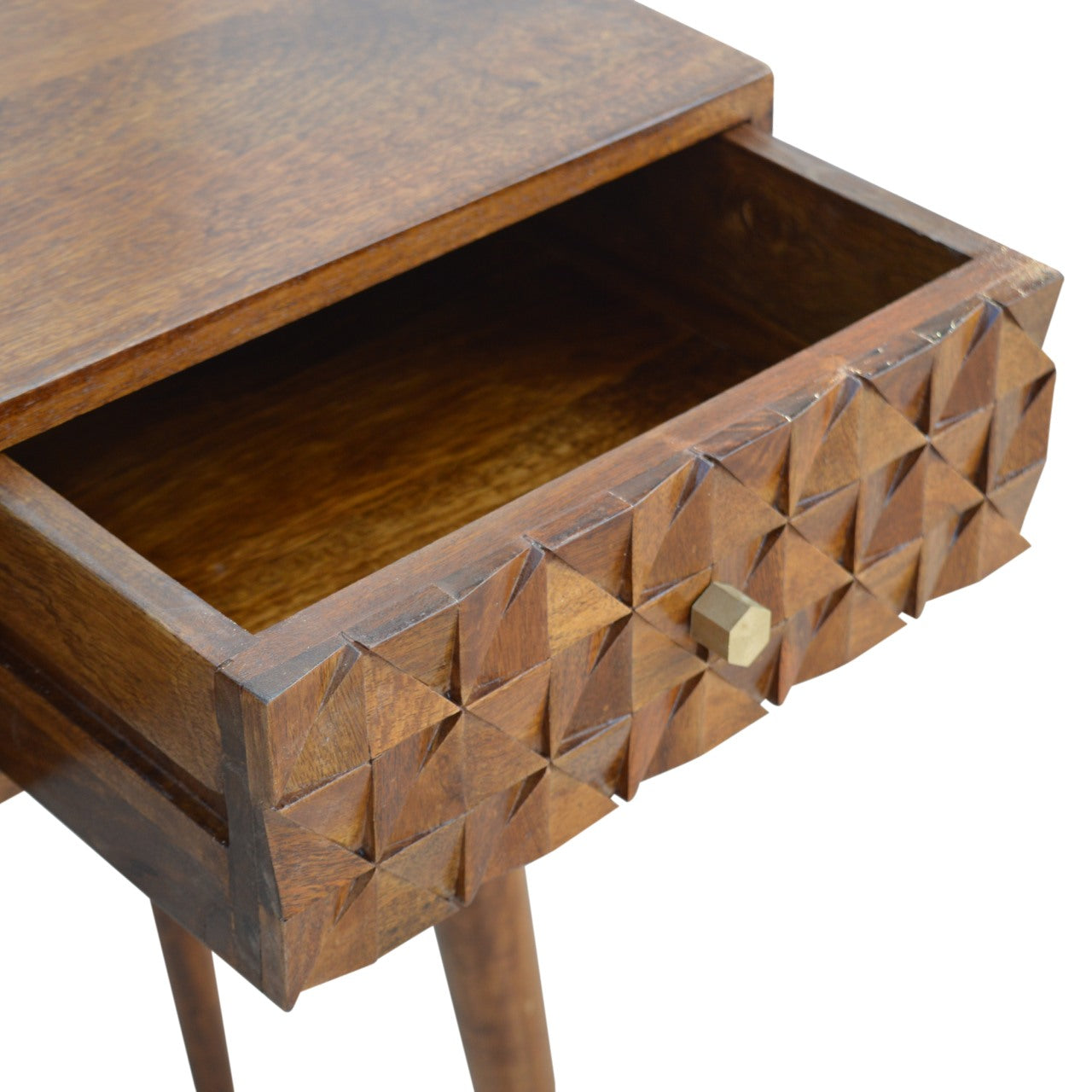 Chestnut Diamond Carve Console