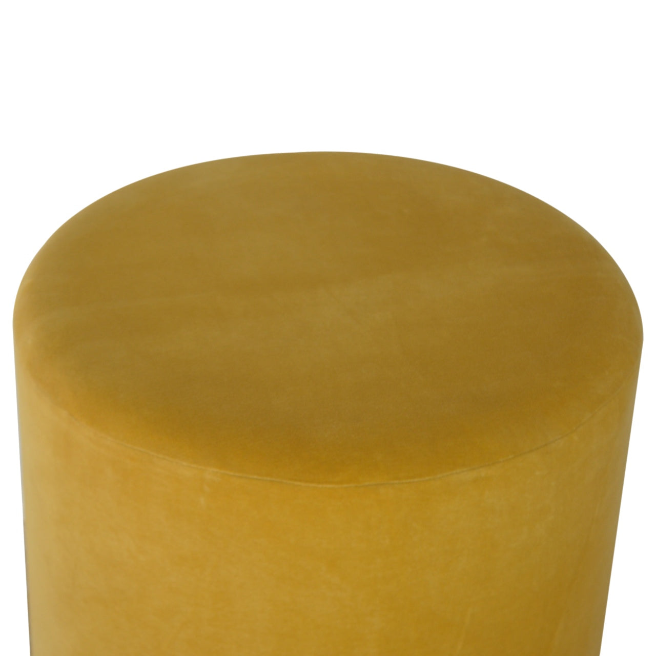 IN818 - Mustard Velvet Footstool with Gold Base