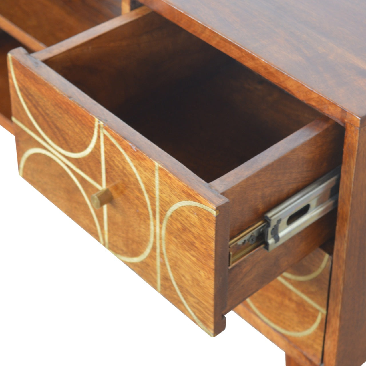 Chestnut Inlay Abstract TV Unit