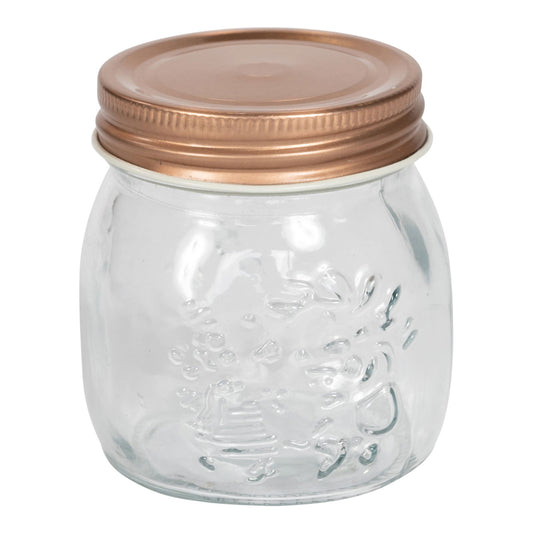 kitchen-glass-embossed-storage-jar-with-copper-screw-lid-largeat Willow and Wine!