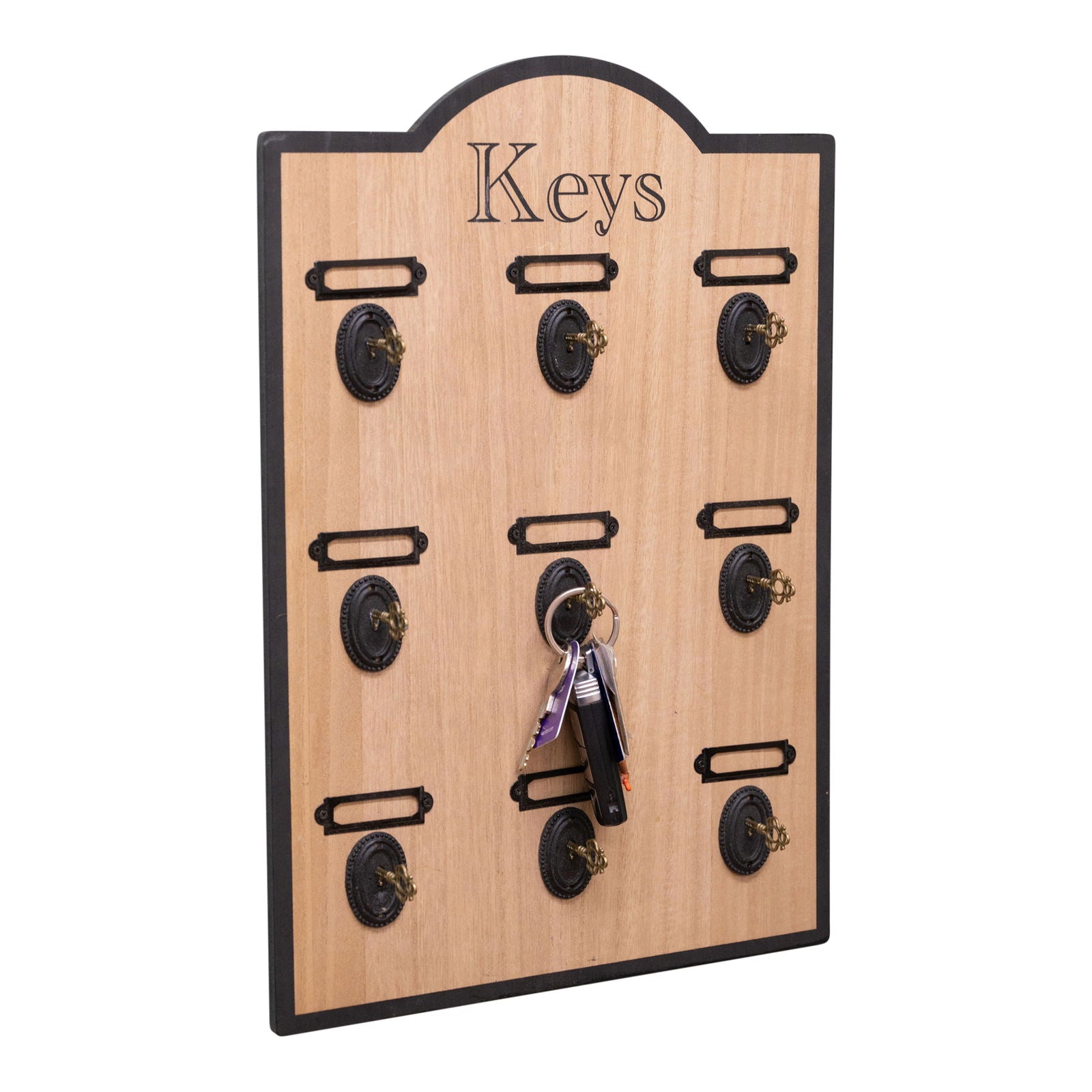 wooden-board-with-9-key-design-hooksat Willow and Wine!