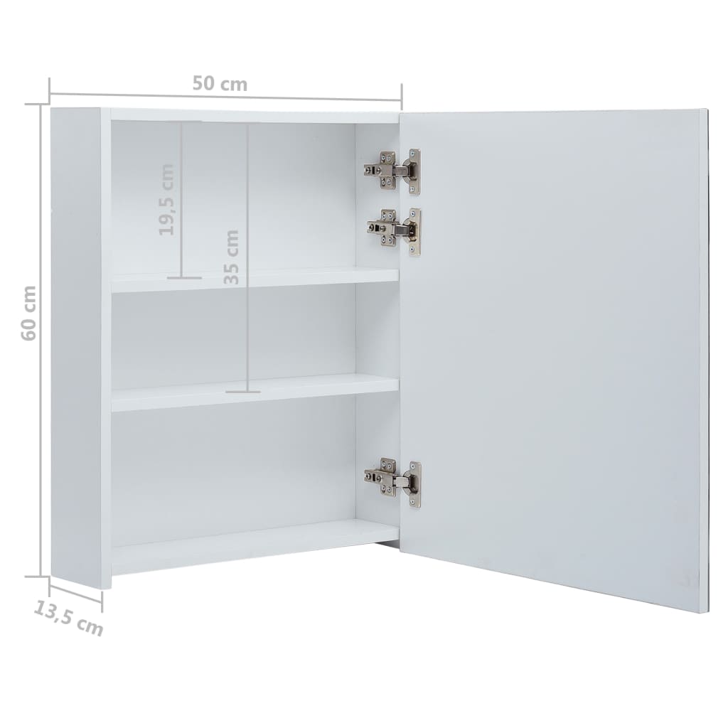 LED Bathroom Mirror Cabinet 50x13.5x60 cm at Willow and Wine