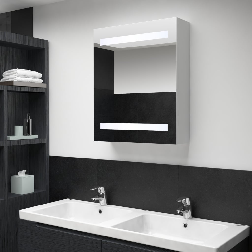 LED Bathroom Mirror Cabinet 50x13.5x60 cm at Willow and Wine