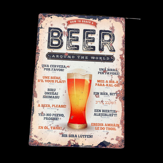 vintage-metal-sign-how-to-order-a-beer-around-the-worldat Willow and Wine!