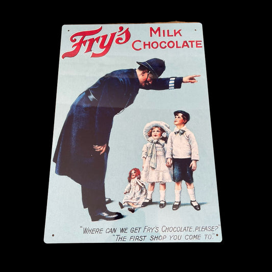 vintage-metal-sign-retro-advertising-frys-milk-chocolatesat Willow and Wine!