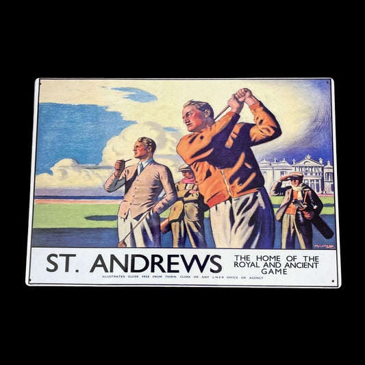 vintage-metal-sign-british-railways-retro-advertising-st-andrews-scotlandat Willow and Wine!