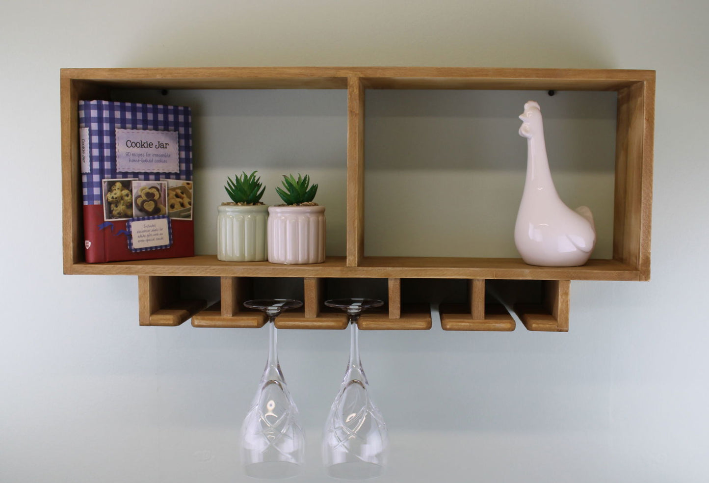 kitchen-shelving-unit-with-storage-for-wine-glassesat Willow and Wine!