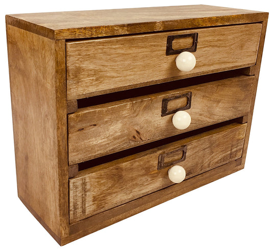 solid-wood-three-drawer-desktop-organiser-28cmat Willow and Wine!