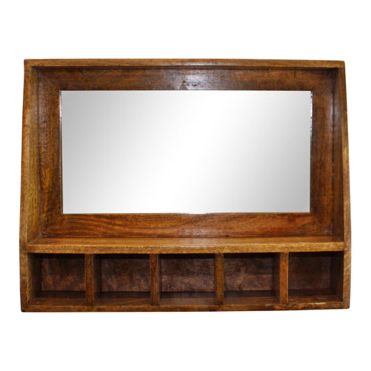 mango-wood-wall-shelf-with-mirror-storage-slotsat Willow and Wine!