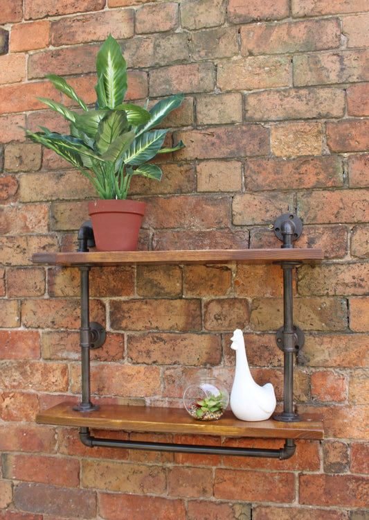 industrial-pipe-wall-shelf-with-2-shelvesat Willow and Wine!