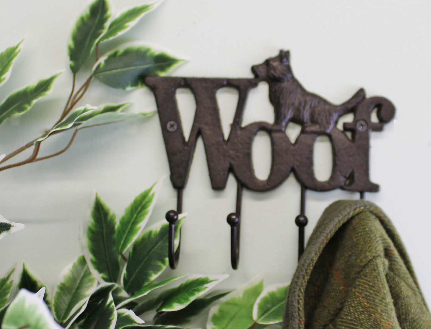 rustic-cast-iron-wall-hooks-dog-design-with-4-hooksat Willow and Wine!