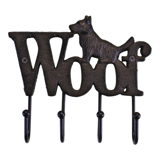 rustic-cast-iron-wall-hooks-dog-design-with-4-hooksat Willow and Wine!