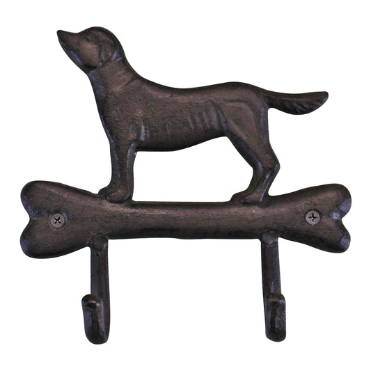 rustic-cast-iron-wall-hooks-gun-dog-design-with-2-hooksat Willow and Wine!