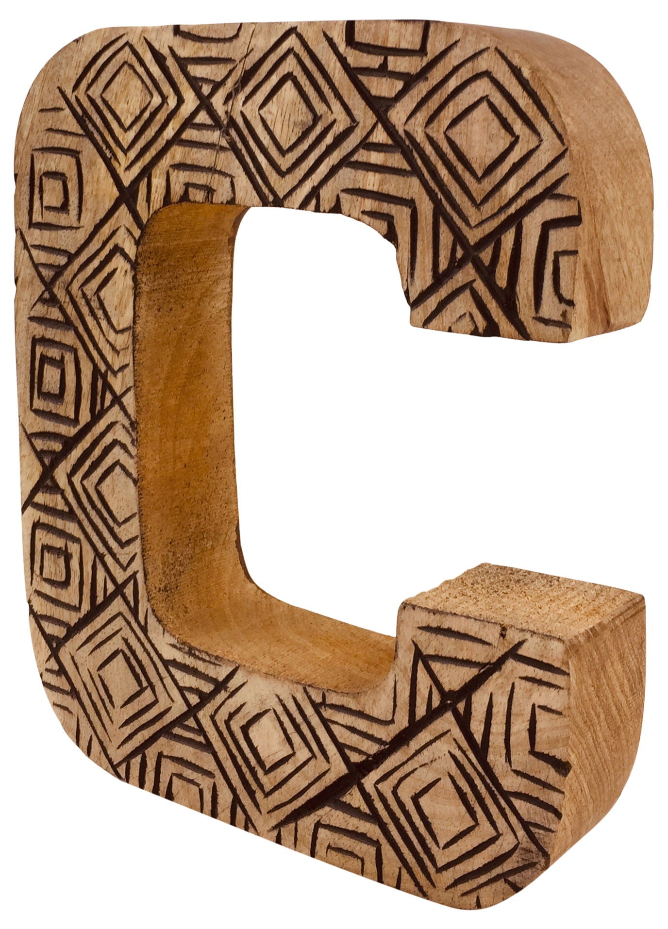 hand-carved-wooden-geometric-letter-cat Willow and Wine!