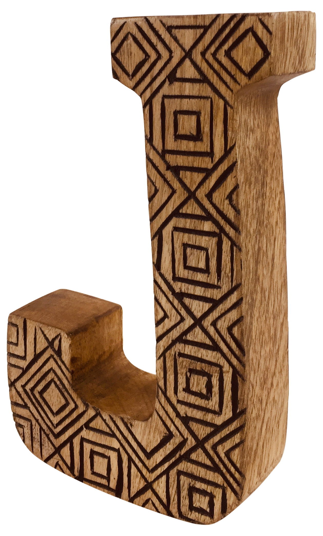 hand-carved-wooden-geometric-letter-jat Willow and Wine!