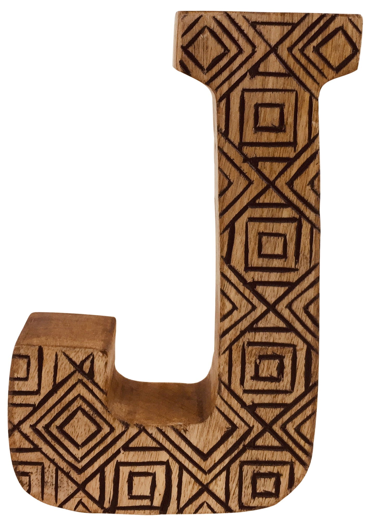 hand-carved-wooden-geometric-letter-jat Willow and Wine!