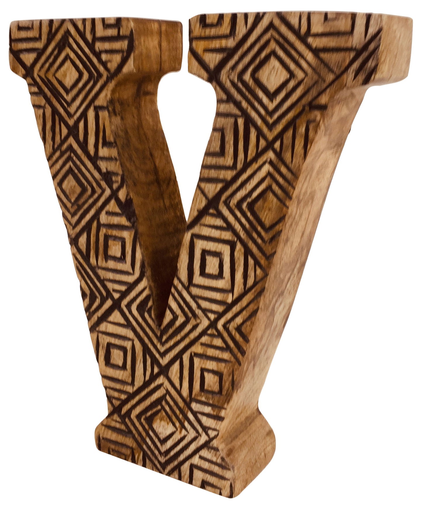 hand-carved-wooden-geometric-letter-vat Willow and Wine!