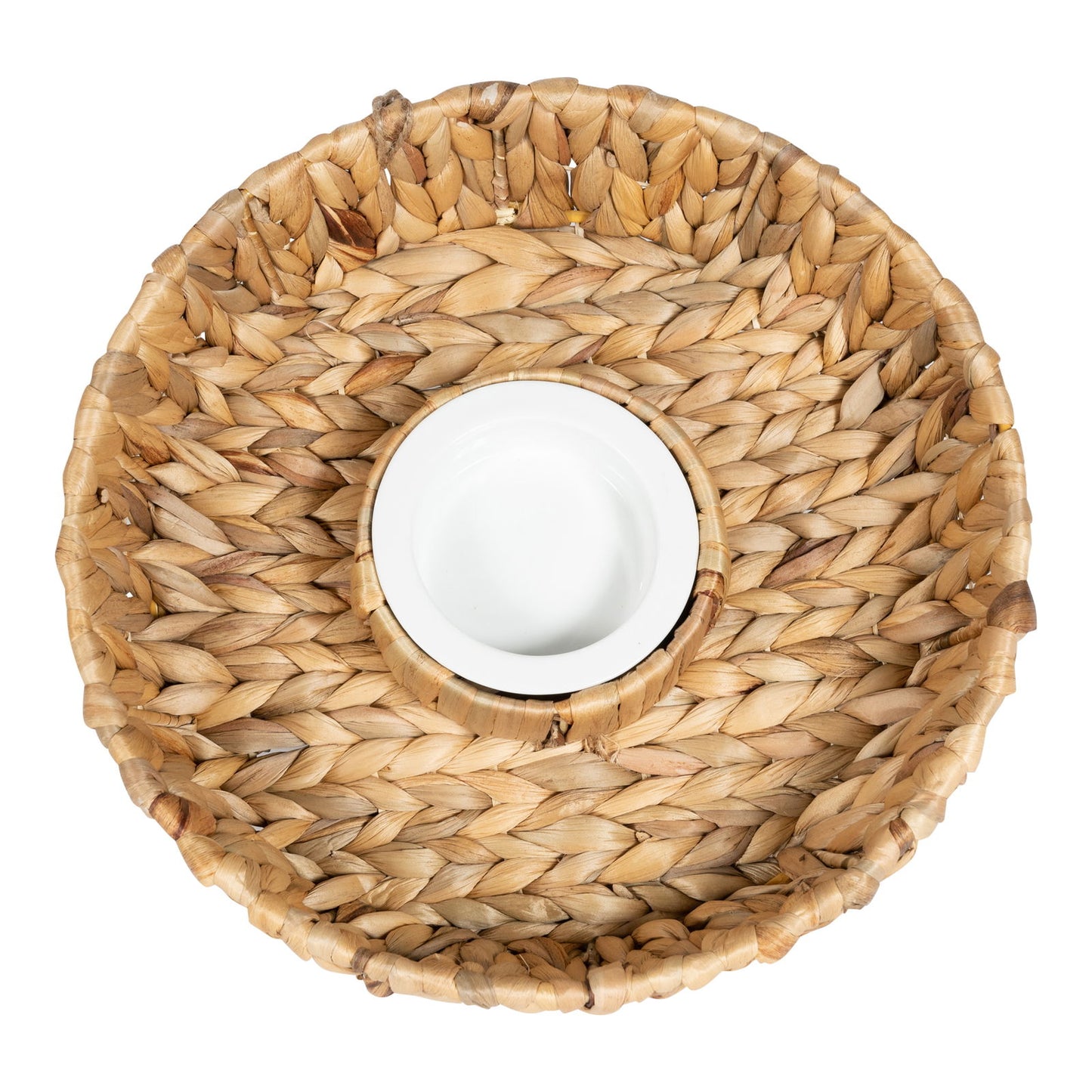 circular-raffia-weaved-chip-dip-tray-35cmat Willow and Wine!