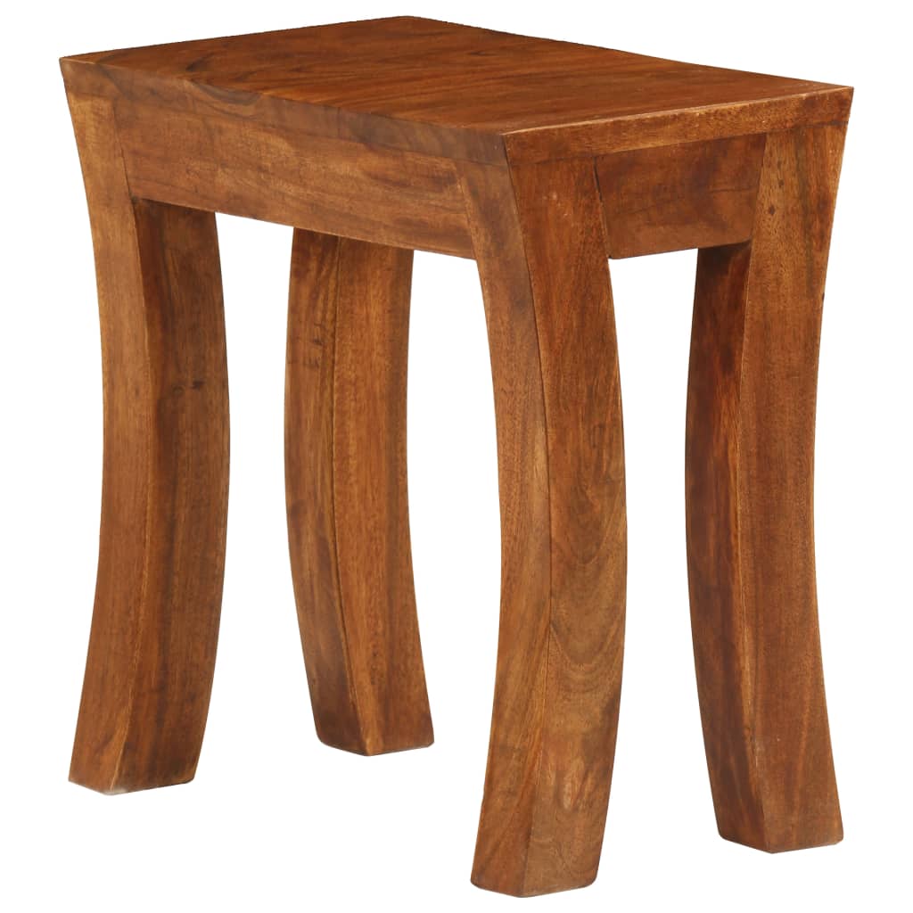 Nesting Table Set 3 Pieces Solid Acacia Wood 50x35x50 cm Brown Willow and Wine