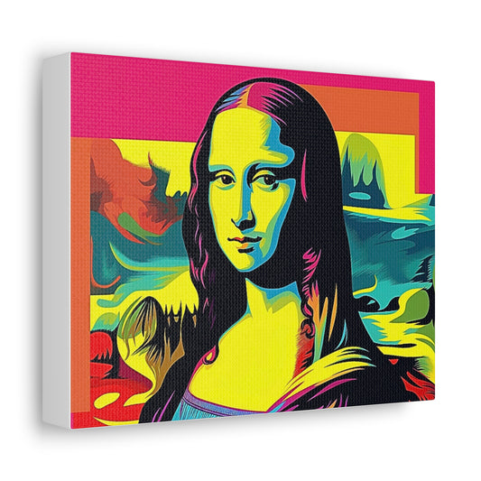 pop-art-mona-lisa-satin-canvas-stretchedat Willow and Wine!