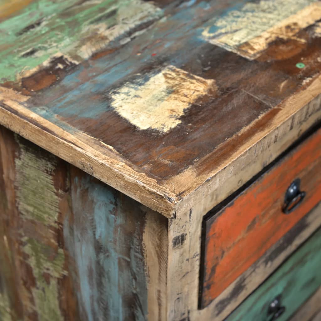 Reclaimed Cabinet Solid Wood Multicolour with 16 Drawers Willow and Wine