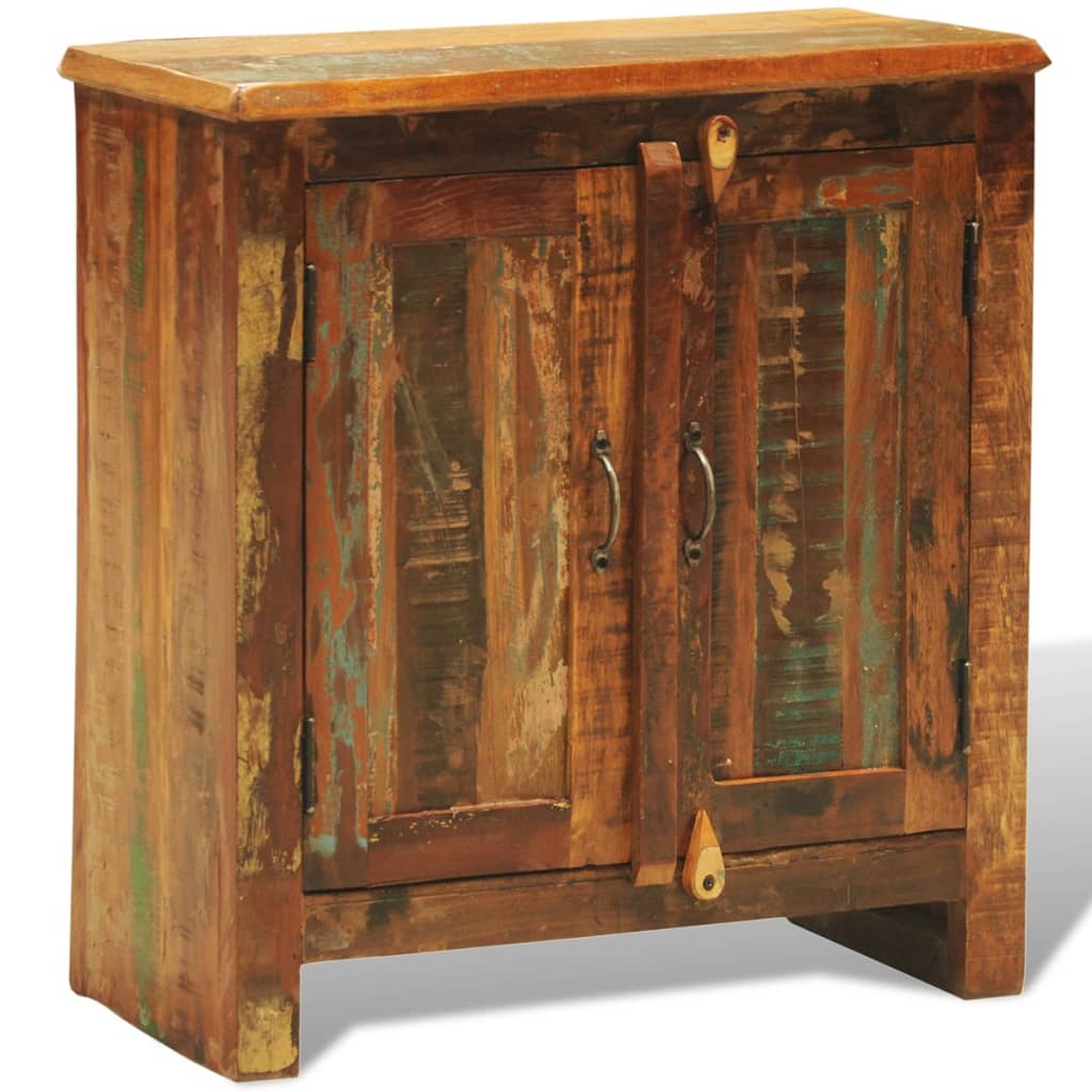 Reclaimed Cabinet Solid Wood with 2 Doors Vintage Willow and Wine