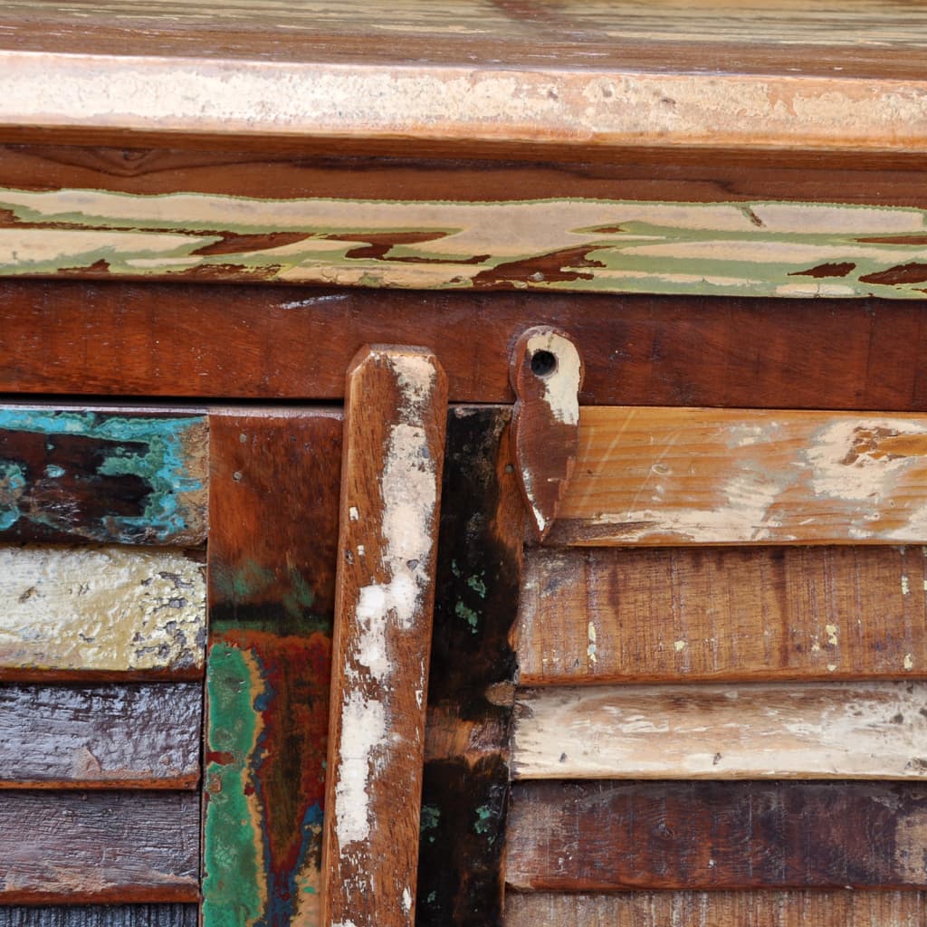 Reclaimed Cupboard Solid Wood with 4 Doors Willow and Wine