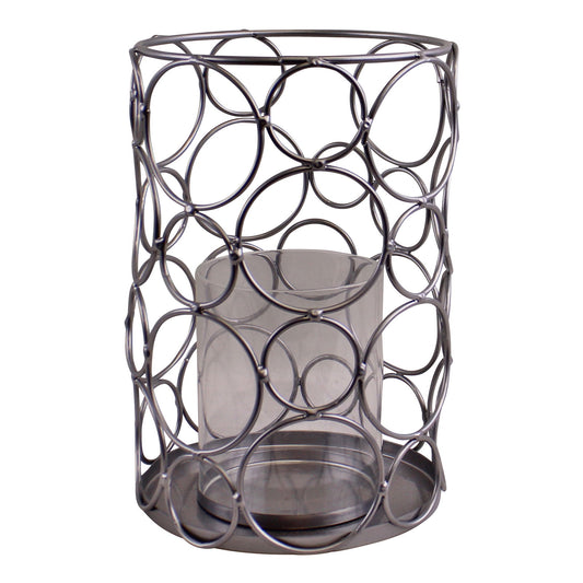 large-silver-metal-abstract-design-candle-holderat Willow and Wine!