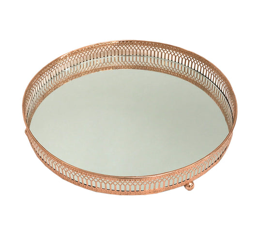 copper-coloured-mirror-candle-plateat Willow and Wine!