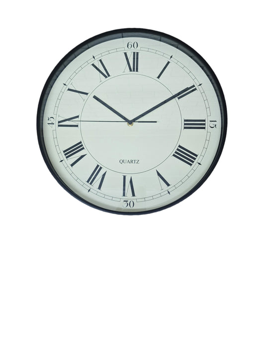 white-cream-black-wall-clock-40cmat Willow and Wine!