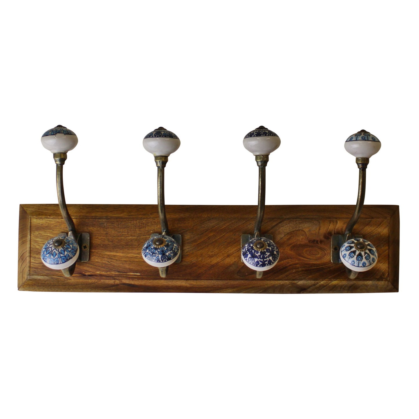 4-double-ceramic-peacock-design-coat-hooks-on-wooden-baseat Willow and Wine!