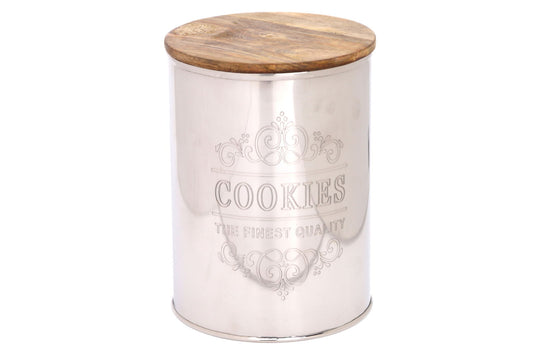 silver-cookie-canister-18cmat Willow and Wine!