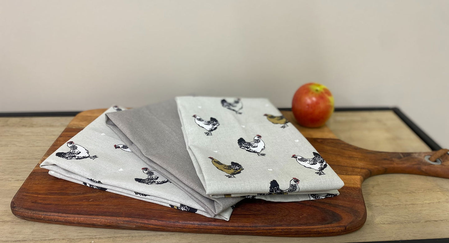 pack-of-three-tea-towels-with-a-chicken-print-designat Willow and Wine!