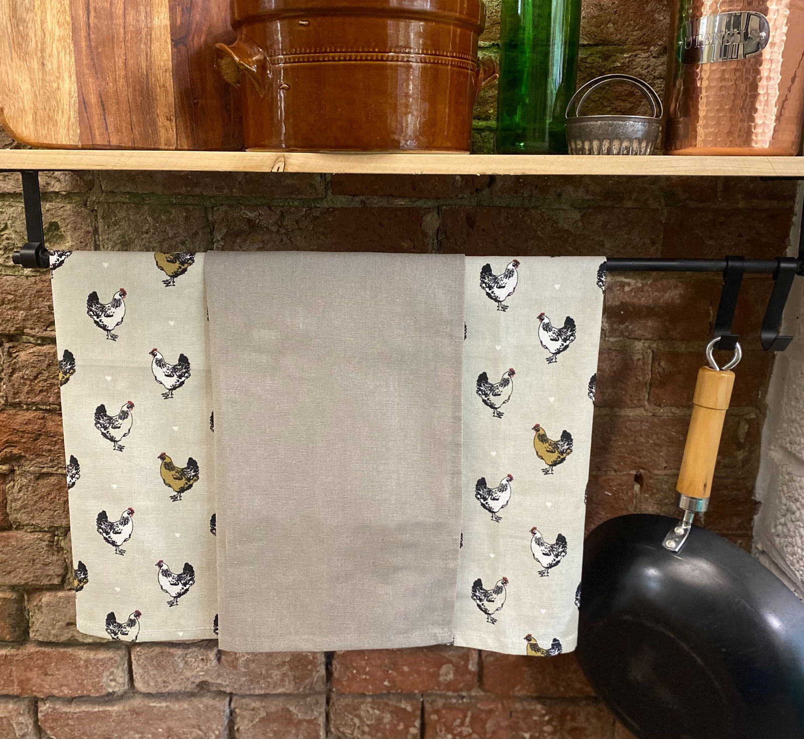 pack-of-three-tea-towels-with-a-chicken-print-designat Willow and Wine!