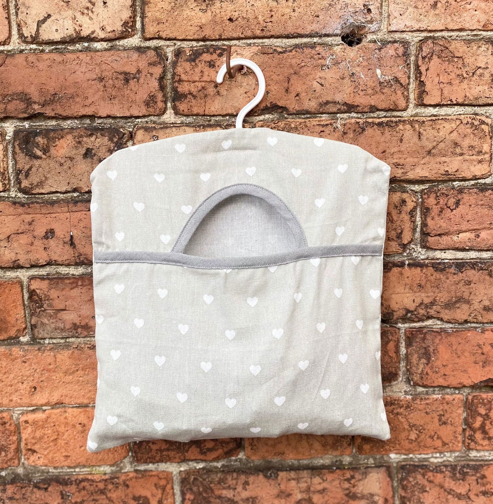 cotton-peg-bag-with-grey-hearts-designat Willow and Wine!