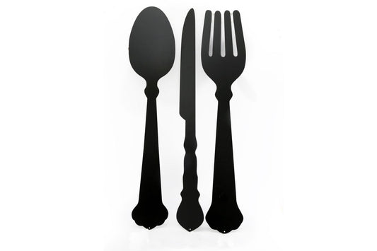 black-three-piece-cutlery-wall-chalkboards-122cmat Willow and Wine!