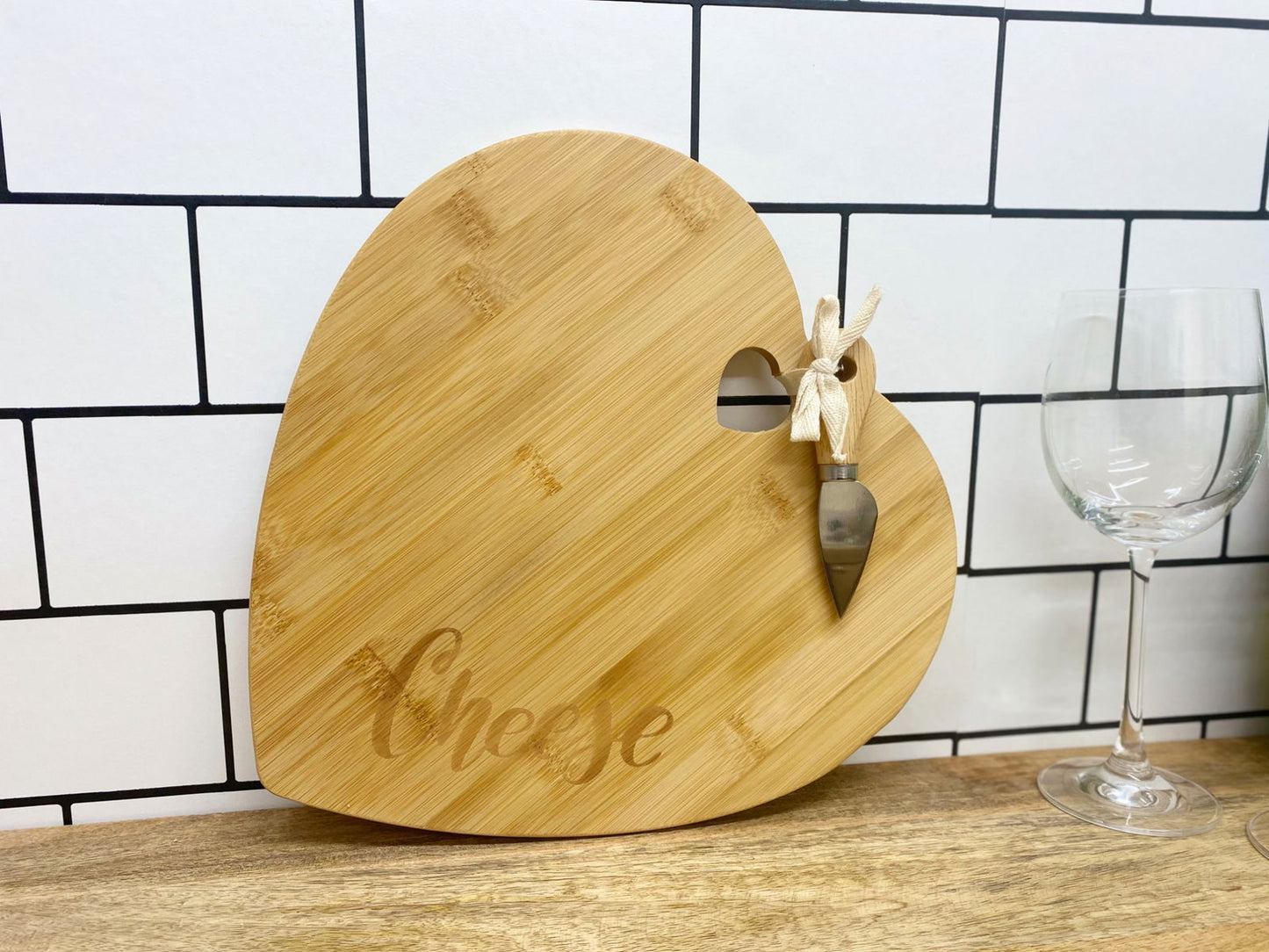 heart-shaped-cheese-board-with-knifeat Willow and Wine!