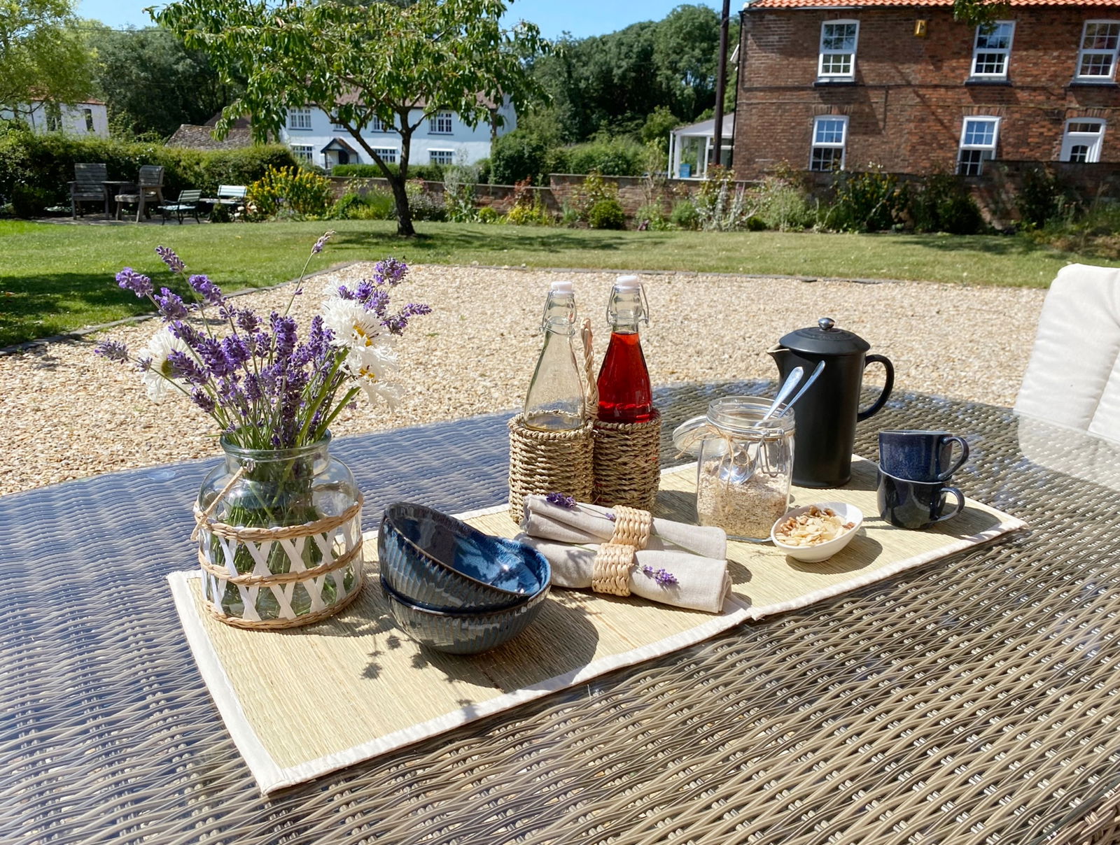 set-of-four-woven-grass-place-matsat Willow and Wine!