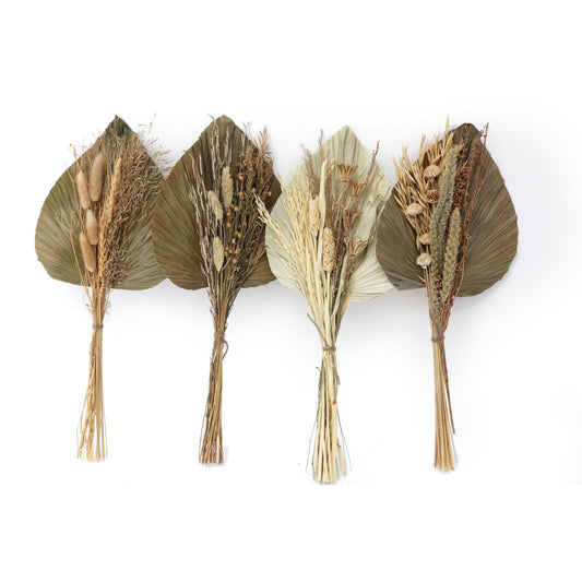 set-of-four-bouquets-of-dried-grasses-with-long-palm-spearat Willow and Wine!